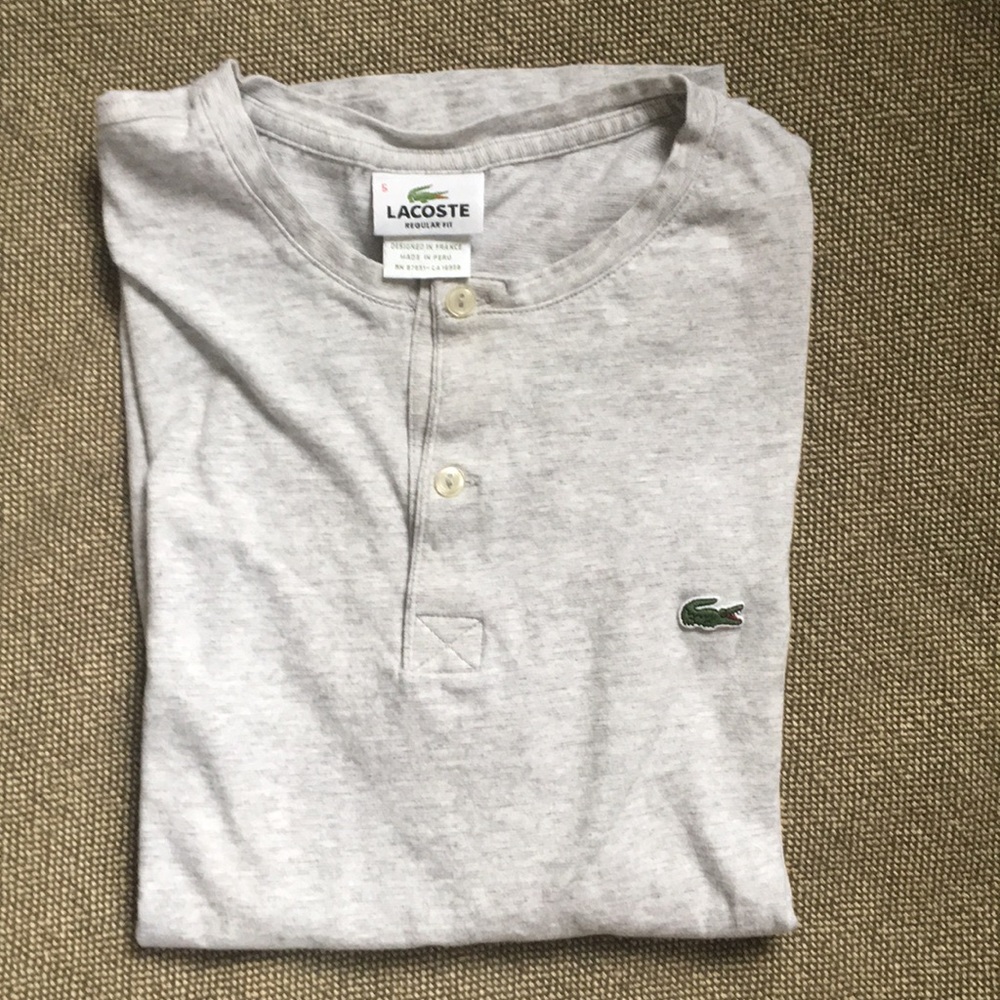 Lacoste Light Gray Henley